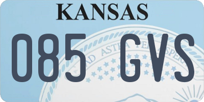 KS license plate 085GVS