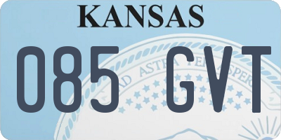 KS license plate 085GVT