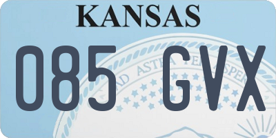 KS license plate 085GVX