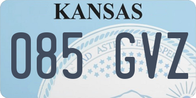 KS license plate 085GVZ