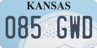 KS license plate 085GWD