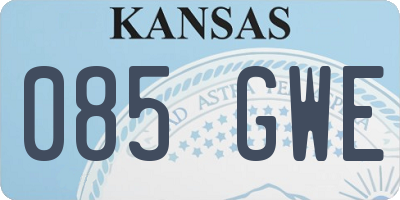 KS license plate 085GWE