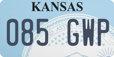 KS license plate 085GWP