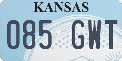 KS license plate 085GWT