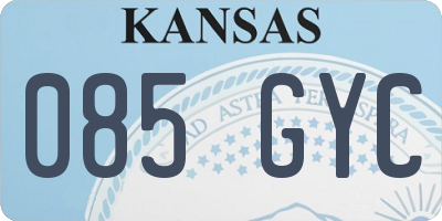 KS license plate 085GYC