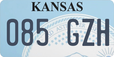 KS license plate 085GZH