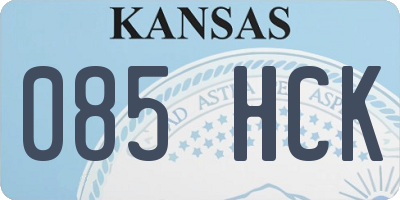 KS license plate 085HCK
