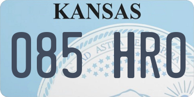 KS license plate 085HRO