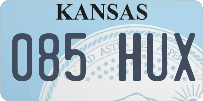 KS license plate 085HUX