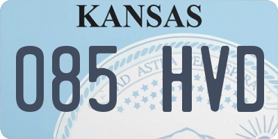 KS license plate 085HVD