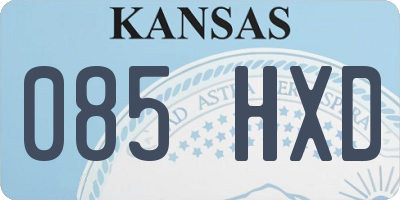 KS license plate 085HXD