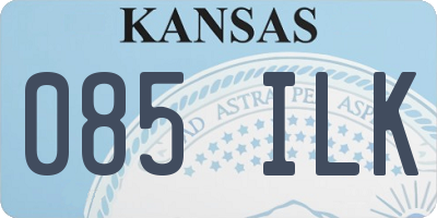 KS license plate 085ILK