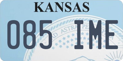 KS license plate 085IME
