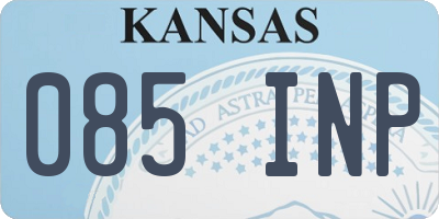 KS license plate 085INP