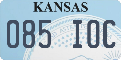 KS license plate 085IOC