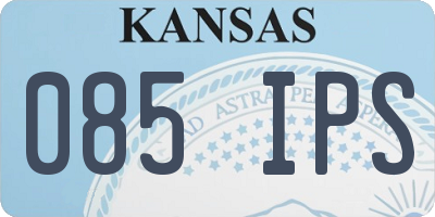 KS license plate 085IPS