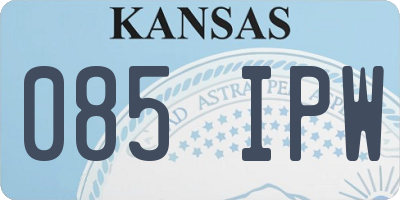 KS license plate 085IPW