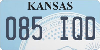 KS license plate 085IQD