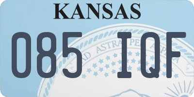 KS license plate 085IQF