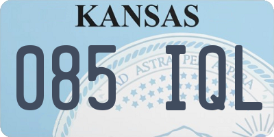 KS license plate 085IQL