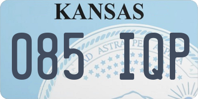 KS license plate 085IQP