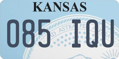KS license plate 085IQU