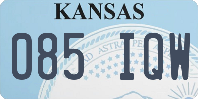 KS license plate 085IQW