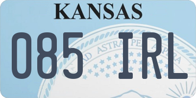 KS license plate 085IRL