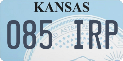 KS license plate 085IRP