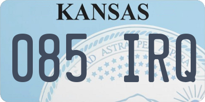 KS license plate 085IRQ