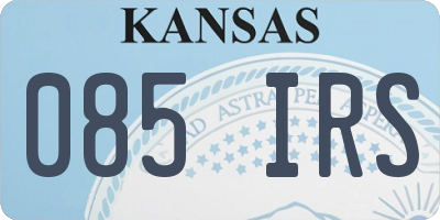 KS license plate 085IRS