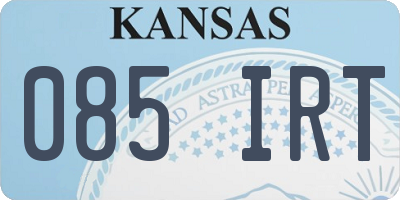 KS license plate 085IRT