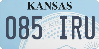 KS license plate 085IRU