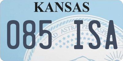 KS license plate 085ISA