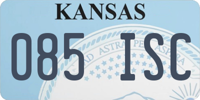 KS license plate 085ISC