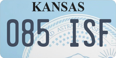 KS license plate 085ISF