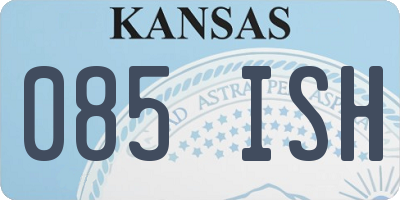 KS license plate 085ISH