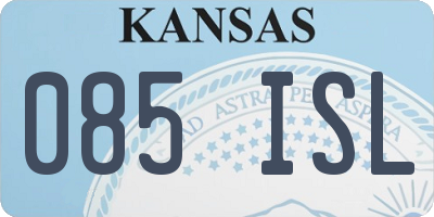 KS license plate 085ISL
