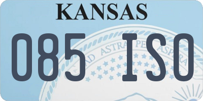 KS license plate 085ISO
