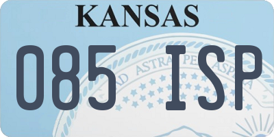 KS license plate 085ISP