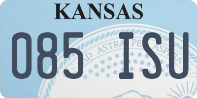 KS license plate 085ISU