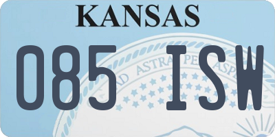 KS license plate 085ISW