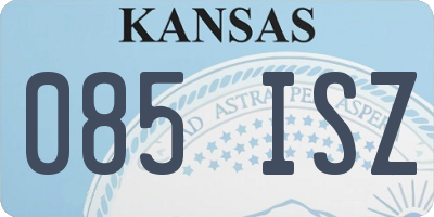 KS license plate 085ISZ