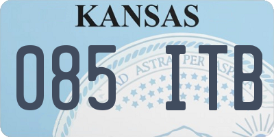 KS license plate 085ITB