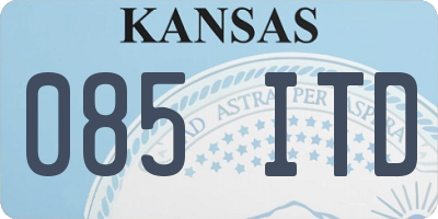 KS license plate 085ITD