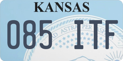 KS license plate 085ITF