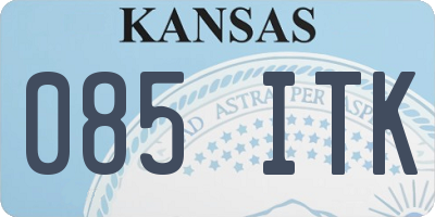 KS license plate 085ITK