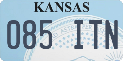 KS license plate 085ITN