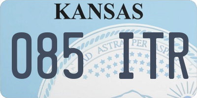 KS license plate 085ITR