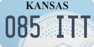 KS license plate 085ITT